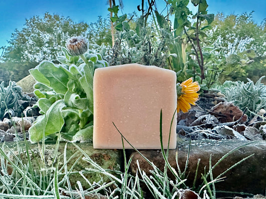 Clay being used in Wild by Nature handmade soap making process, Scotland