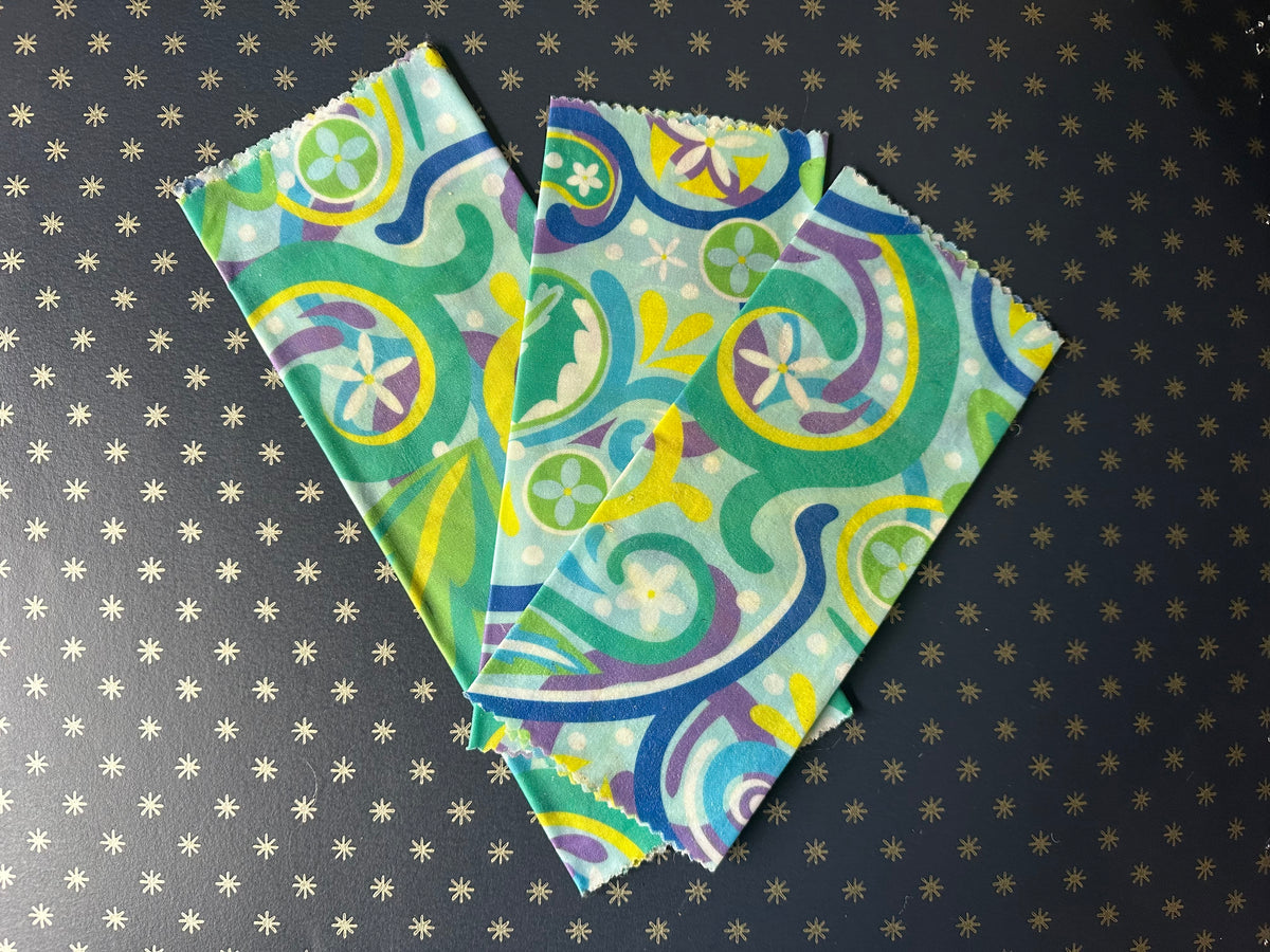 Reusable Beeswax Wraps, Set of 3