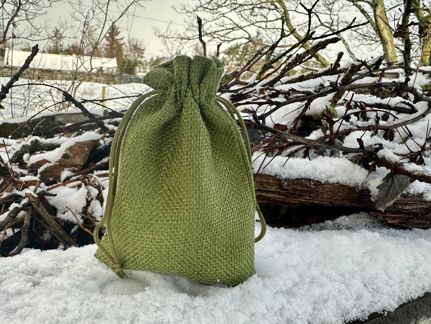 Hessian Drawstring Gift Bag